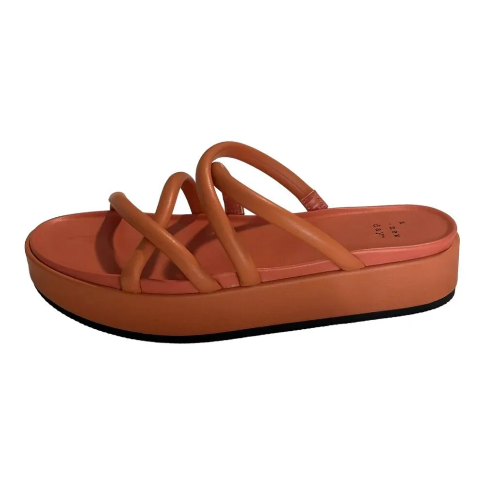 a new day | Women's Dory Platform Heels - Apricot Orange 5 1/2 (NWT)